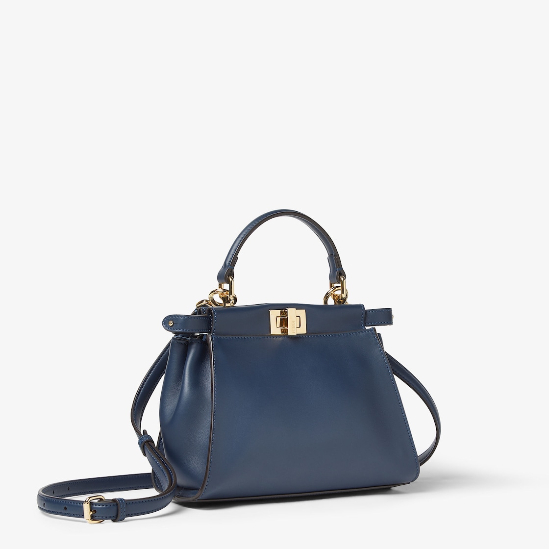 FENDI Peekaboo Mini Dark blue leather bag - Image 6